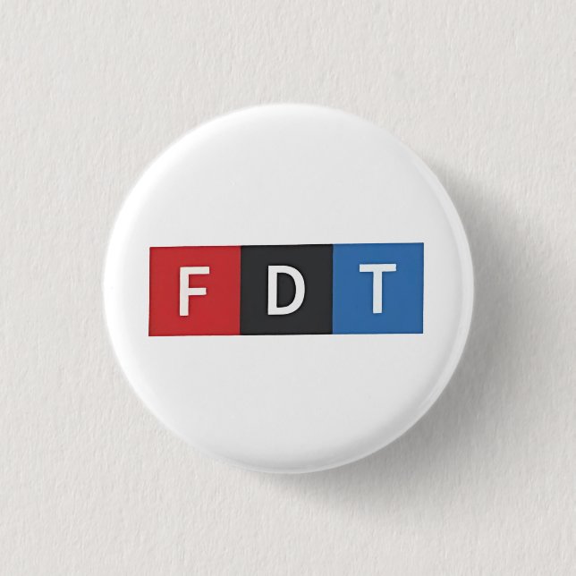 Subtle Anti-Trump FDT Anti-Maga Democrats Button (Front)