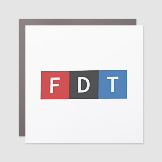 Subtle Anti-Trump FDT Anti-Maga Democrats Car Magnet (Front)