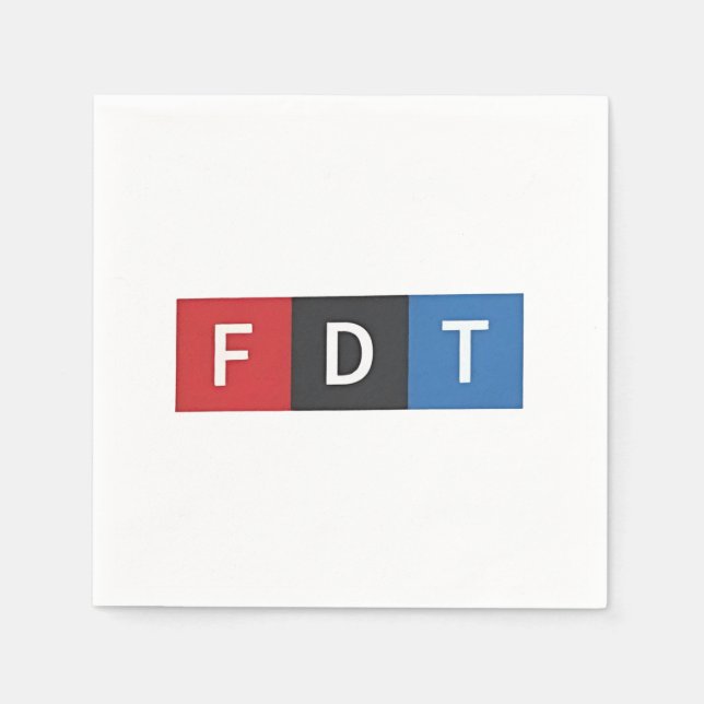 Subtle Anti-Trump FDT Anti-Maga Democrats Napkins (Front)