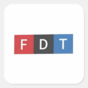 Subtle Anti-Trump FDT Anti-Maga Democrats Square Sticker