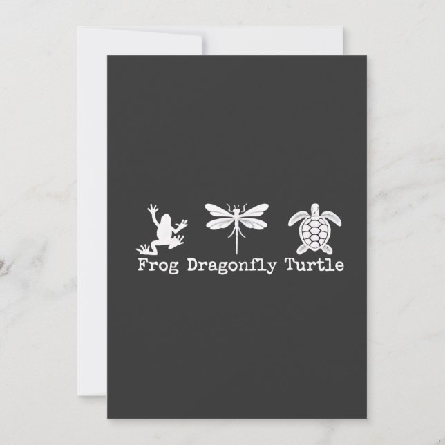Subtle Anti-Trump FDT Anti-Maga Frog Turtle  Invitation (Front)