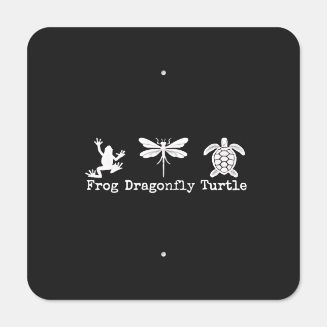 Subtle Anti-Trump FDT Anti-Maga Frog Turtle  Metal Sign (Front)