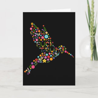 Subtle Anti Trump Floral Hummingbird Hidden Messag Card