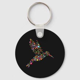 Subtle Anti Trump Floral Hummingbird Hidden Messag Keychain