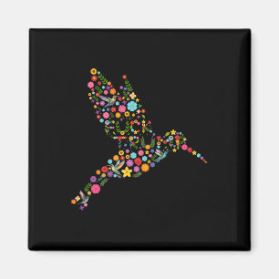Subtle Anti Trump Floral Hummingbird Hidden Messag Magnet