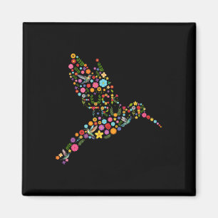 Subtle Anti Trump Floral Hummingbird Hidden Messag Magnet