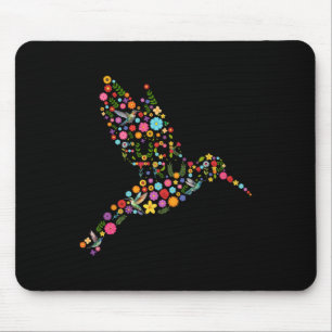 Subtle Anti Trump Floral Hummingbird Hidden Messag Mouse Pad