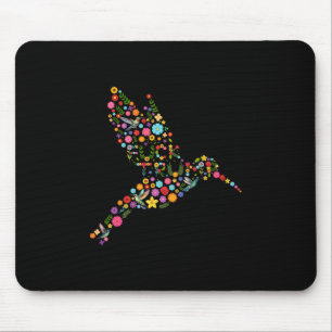 Subtle Anti Trump Floral Hummingbird Hidden Messag Mouse Pad
