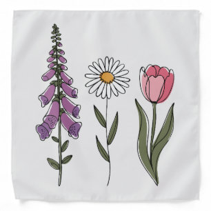 Subtle Anti-Trump - Foxglove Daisy Tulip III Bandana
