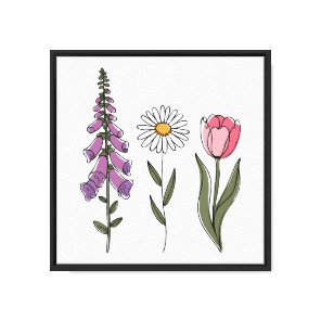 Subtle Anti-Trump - Foxglove Daisy Tulip III Canvas Print