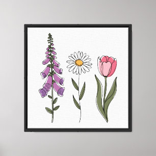 Subtle Anti-Trump - Foxglove Daisy Tulip III Canvas Print