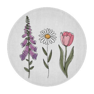 Subtle Anti-Trump - Foxglove Daisy Tulip III Cutting Board