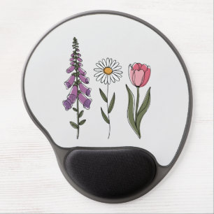 Subtle Anti-Trump - Foxglove Daisy Tulip III Gel Mouse Pad