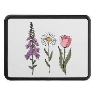 Subtle Anti-Trump - Foxglove Daisy Tulip III Hitch Cover