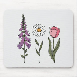 Subtle Anti-Trump - Foxglove Daisy Tulip III Mouse Pad