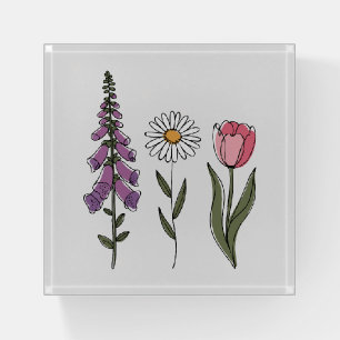 Subtle Anti-Trump - Foxglove Daisy Tulip III Paperweight