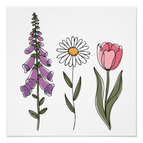 Subtle Anti-Trump - Foxglove Daisy Tulip III Photo Print
