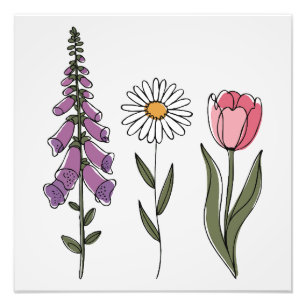 Subtle Anti-Trump - Foxglove Daisy Tulip III Photo Print