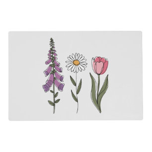 Subtle Anti-Trump - Foxglove Daisy Tulip III Placemat