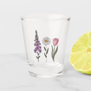 Subtle Anti-Trump - Foxglove Daisy Tulip III Shot Glass