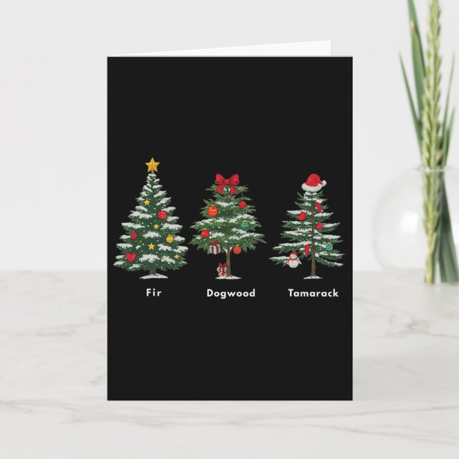 Subtle Anti Trump Hidden Message Christmas Tree  Card (Front)