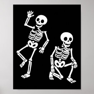 Subtle Anti Trump Hidden Message Dancing Skeleton Poster