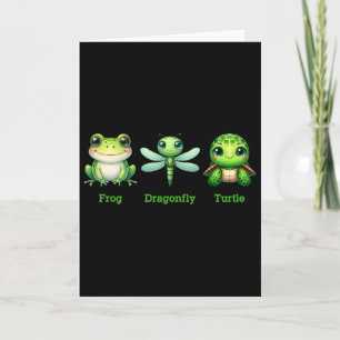 Subtle Anti-trump Political Humor Frog Dragonfly T Card