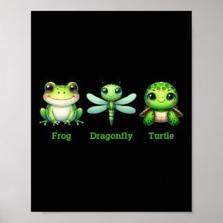 Subtle Anti-trump Political Humor Frog Dragonfly T Poster