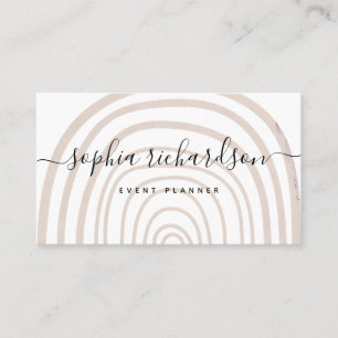 Subtle Arch   Trendy Abstract Neutral on White Business Card