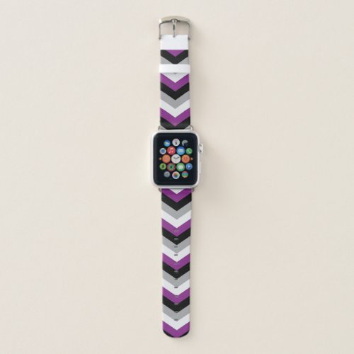 Subtle asexual pride flag apple watch band