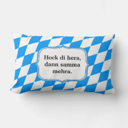 Subtle Bavarian on cotton Lumbar Pillow
