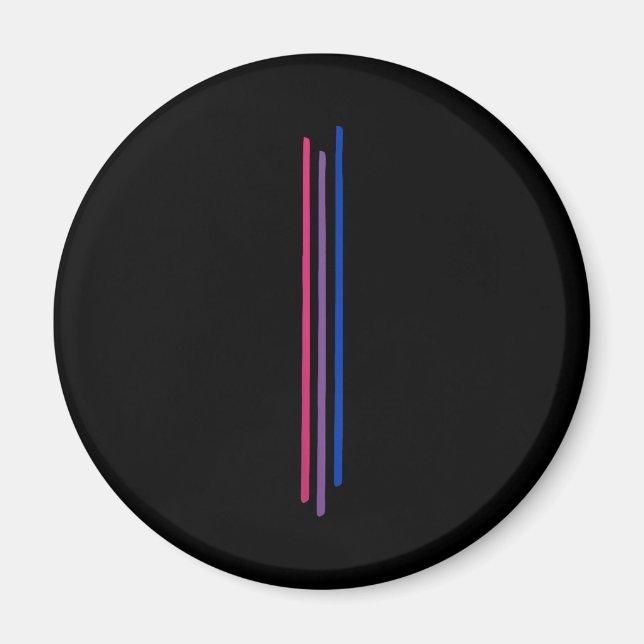 Subtle Bisexual Pride Goth Bi Pride Skull Magnet (Front)