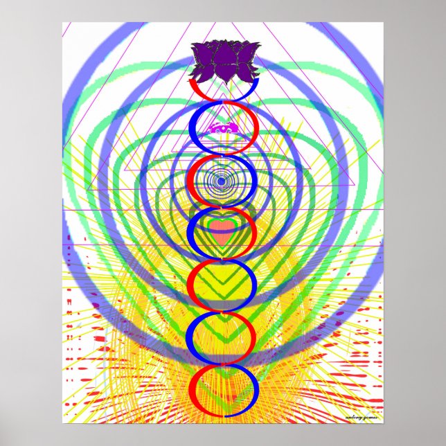 Subtle Body - 7 Chakra System 7 Colors Poster (Front)
