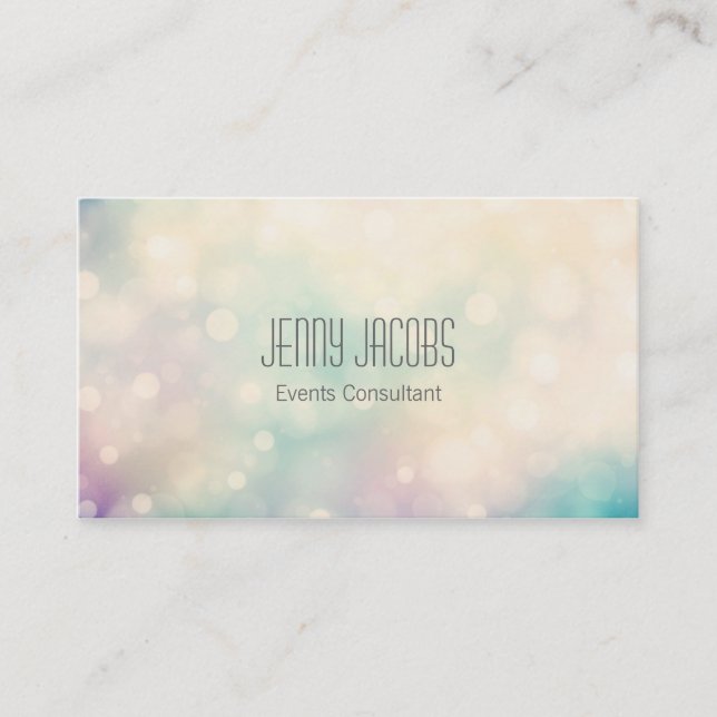 Subtle Bokeh Business Card Design (Front)