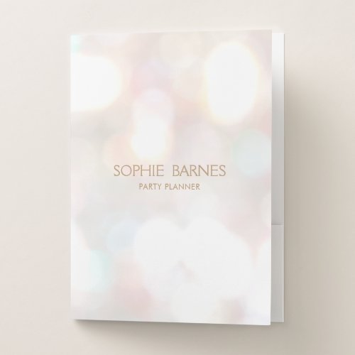 Subtle Bokeh Event Party Planner Pocket Folder