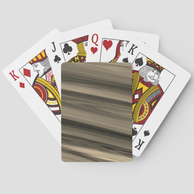  Subtle Brown Stripe  Poker Cards (Back)