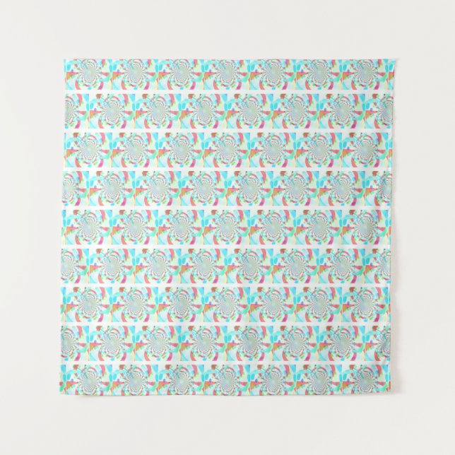 Subtle Butterfly Fractal Design Tapestry (Front)