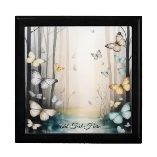 Subtle Butterfly Personalized Keepsake Gift Box