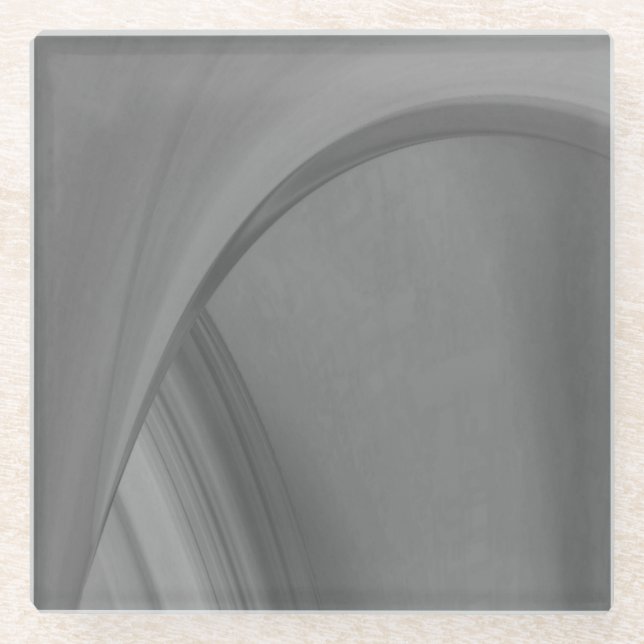 Subtle Charcoal Glass Coaster (Front)