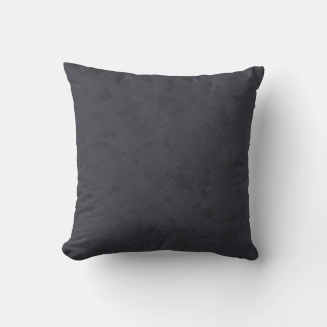 Subtle Charcoal Gray Pattern Throw Pillow (Front)