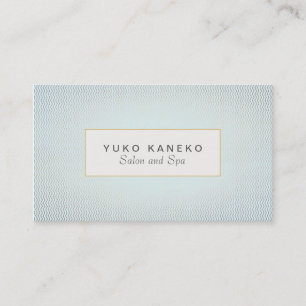Subtle Chevron Light Blue  Salon and Spa Business Card