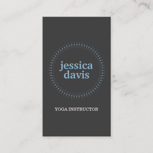 SUBTLE CIRCLE in BLUE/DK GRAY  Business Card
