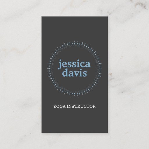 Customizable SUBTLE CIRCLE in BLUE/DK GRAY  Business Card