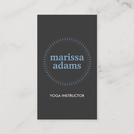 Customizable SUBTLE CIRCLE in BLUE/DK GRAY II Business Card