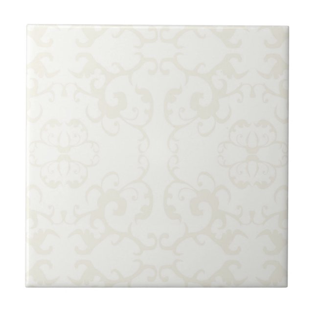 Subtle classic vintage pattern print -customise tile (Front)