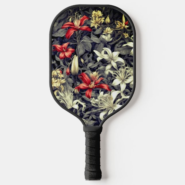 Subtle Color Wild Honeysuckle Print Pickleball Paddle (Front)
