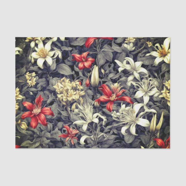 Subtle Color Wild Honeysuckle Print Tissue Paper (Front)