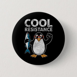 Subtle Cool Resistance Penguin Tariffs Protest Ant Button