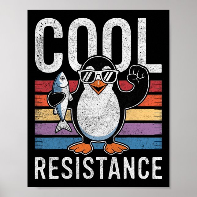 Subtle Cool Resistance Penguin Tariffs Protest Ant Poster (Front)