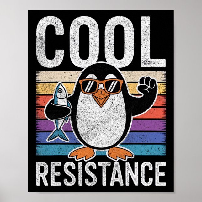 Subtle Cool Resistance Penguin Tariffs Protest Ant Poster (Front)